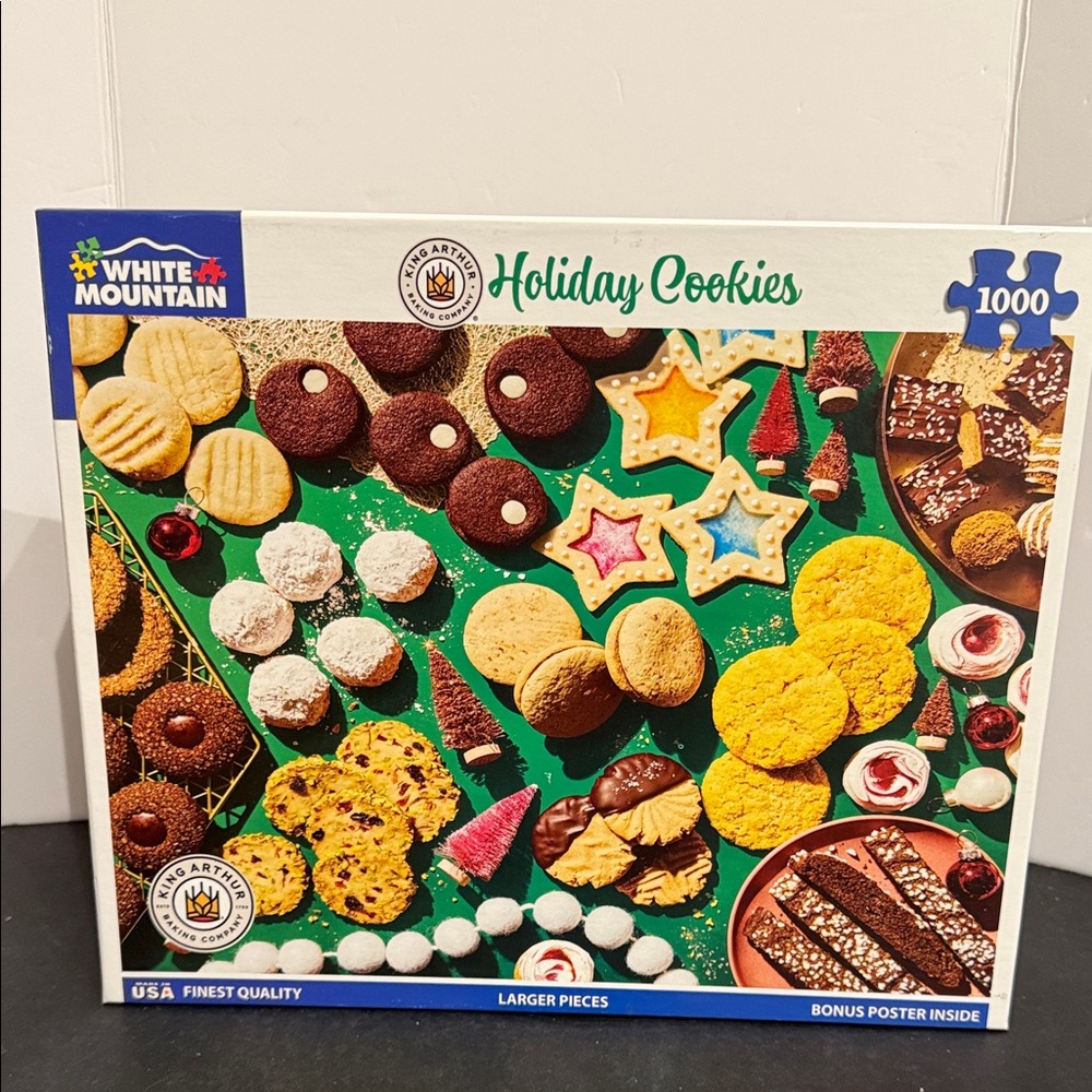 White Mountain Puzzles 🔴2/$20🔴Holiday Cookies 1000 piece jigsaw puzzle